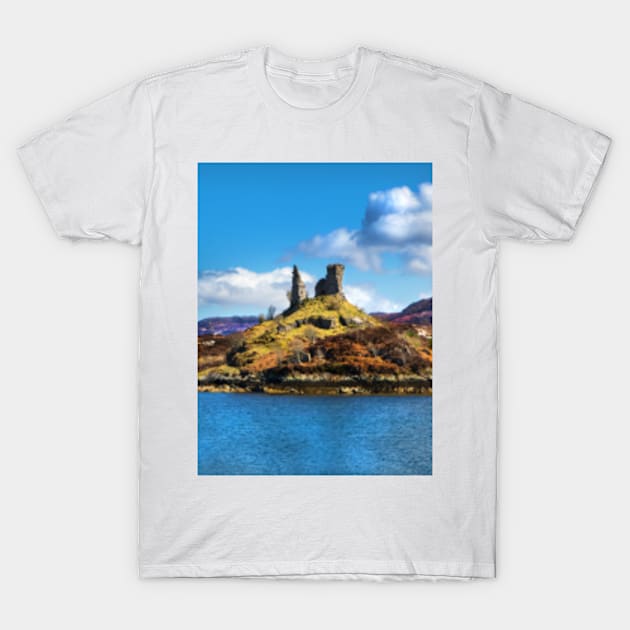 Castle Moil, Kyleakin. T-Shirt by Femaleform